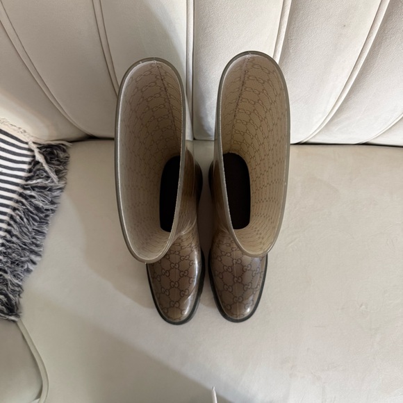 Gucci Size 40 Edimburg Rubber Rain Boots - Picture 4 of 11